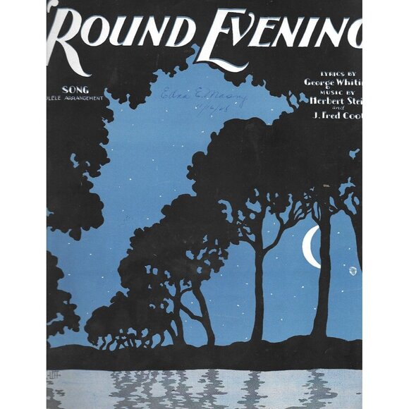 Remick Music Corp. Other - 1928 Round Evening Sheet Music Whiting Steiner Coots Remick Vintage